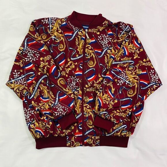 Vintage All Over Print “United States of America” Bomber Jacket - Picture 1 of 7